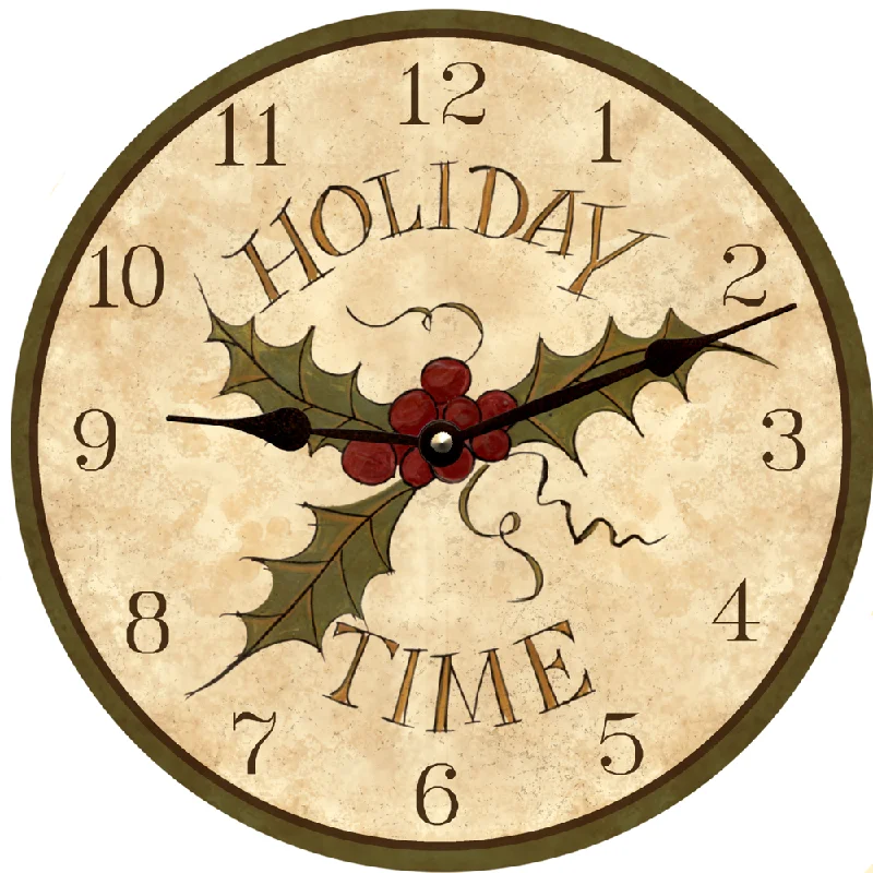 Colorful throw pillows for kids-Holiday Time Clock