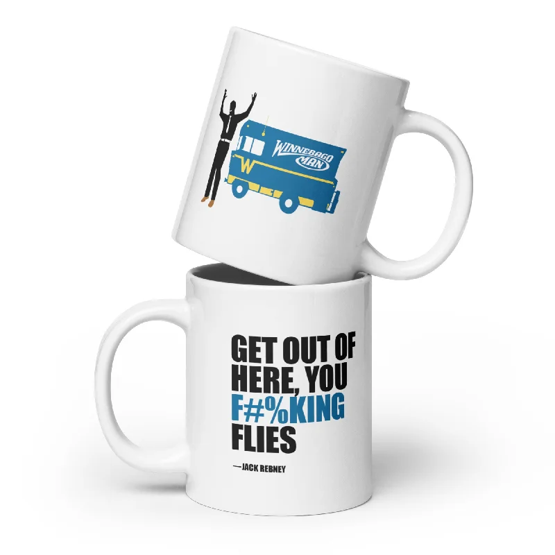 Affordable ceramic mugs for daily use-Jack Rebney's F#%cking Flies Mug