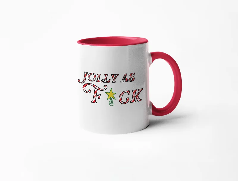 Designer ceramic tumblers for coffee-Jolly as F*ck  - Ceramic Coffee Mug