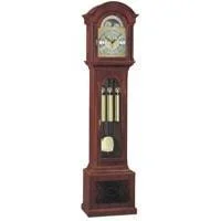 Elegant crystal chandeliers for dining-Kieninger 0105-31-02 Snowden Floor Clock, Triple Chimes, 8-Day, Moonphase, Mahogany