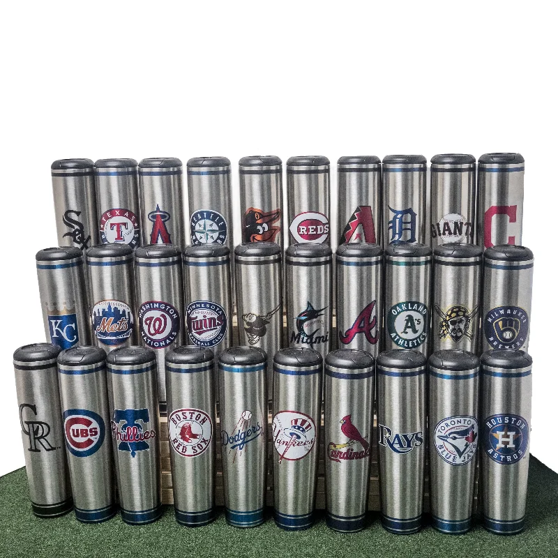 Soft-touch insulated cups for kids-Metal Dugout Mug | MLB Bat Mug