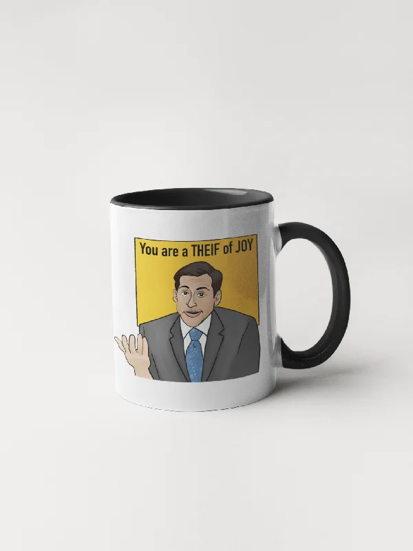 Soft-touch insulated cups for kids-Michael Scott - You Are A Thief Of Joy Coffee Mug - The Office