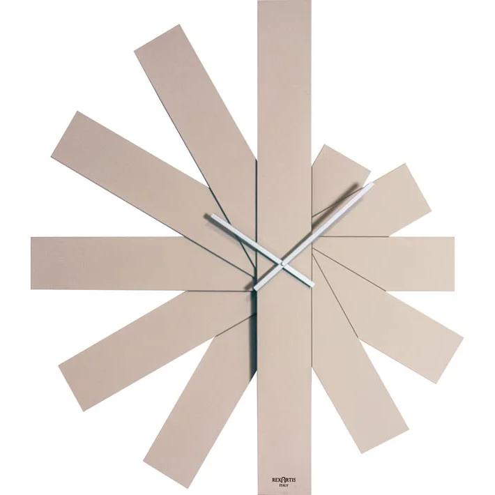 Soft-touch woven throws-Rexartis Delta Wood Wall Clock - Made in Italy