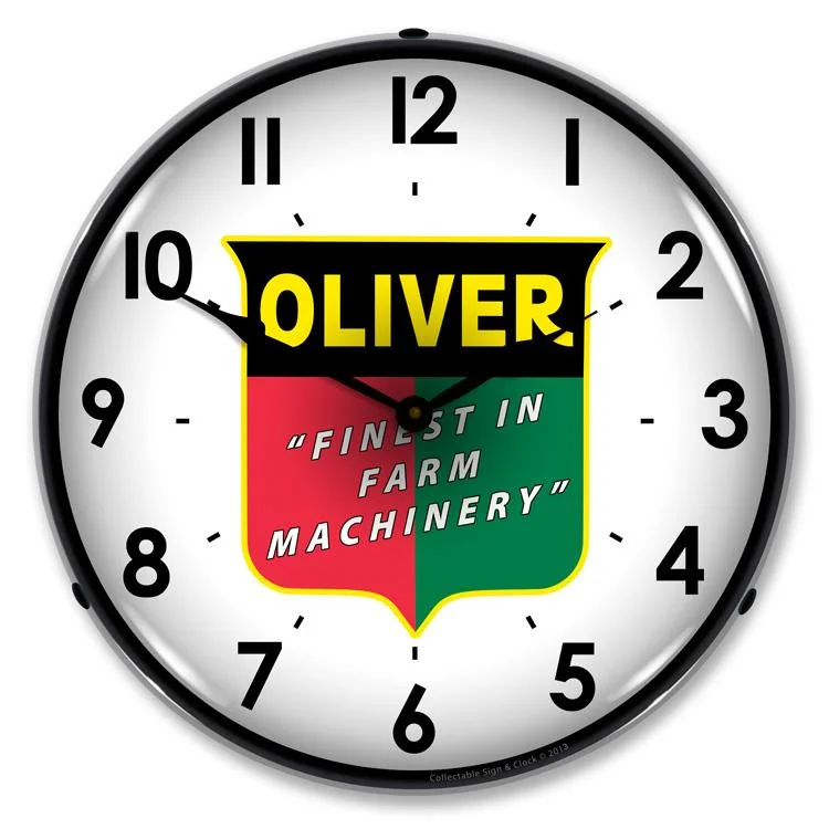 Colorful throw pillows for kids-Oliver Farm Machinery LED Clock