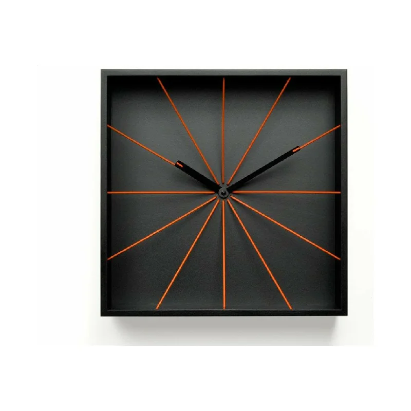 Etched mirrors for bathroom decor-Progetti - Perspective Wall Clock - Made in Italy