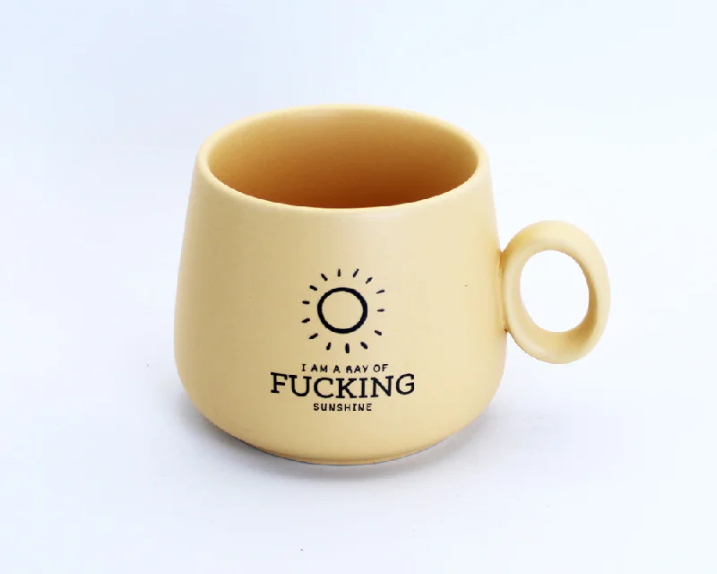 Designer latte mugs for coffee lovers-Ray of Sunshine Mug