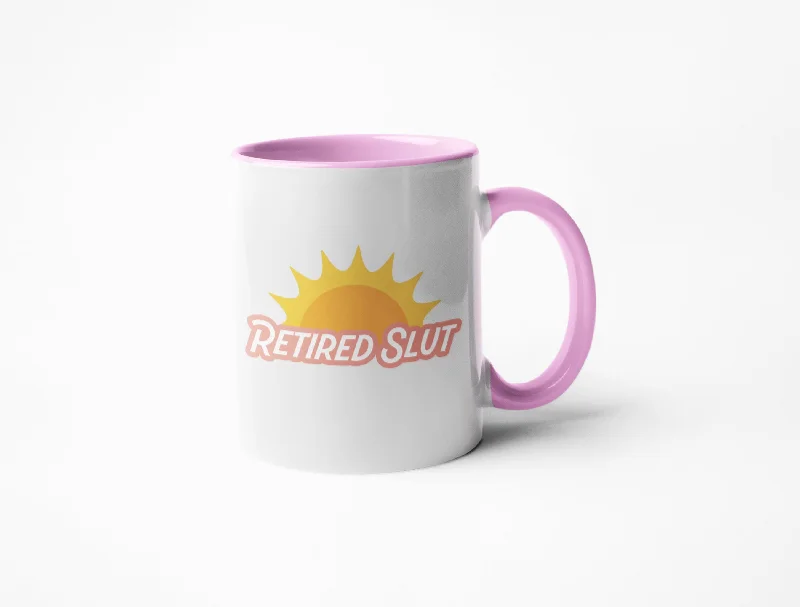 Portable water cups with straws-Retired Slut - Coffee Mug