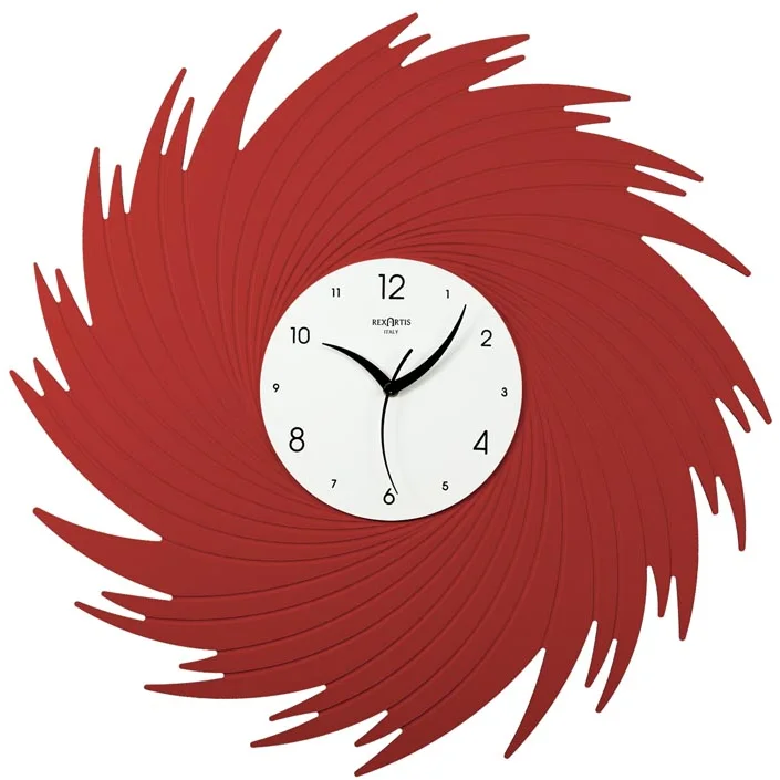 Boho-inspired area rugs-Rexartis Vortex Wall Clock - Made in Italy