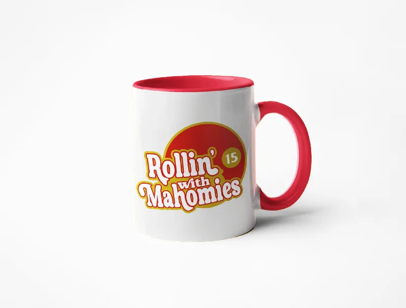 Luxury insulated tumblers for travel-Rollin’ with Mahomies Coffee Mug -  Kansas City - Mahomes