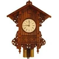 Affordable decorative bowls for tables-Rombach & Haas BEHA Bahnhäusle 8-Day Black Forest Cuckoo Clock, Enamel and Brass, #3406