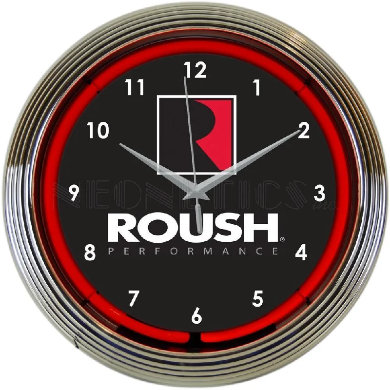 Designer accent trays with handles-Roush Performance Neon Clock