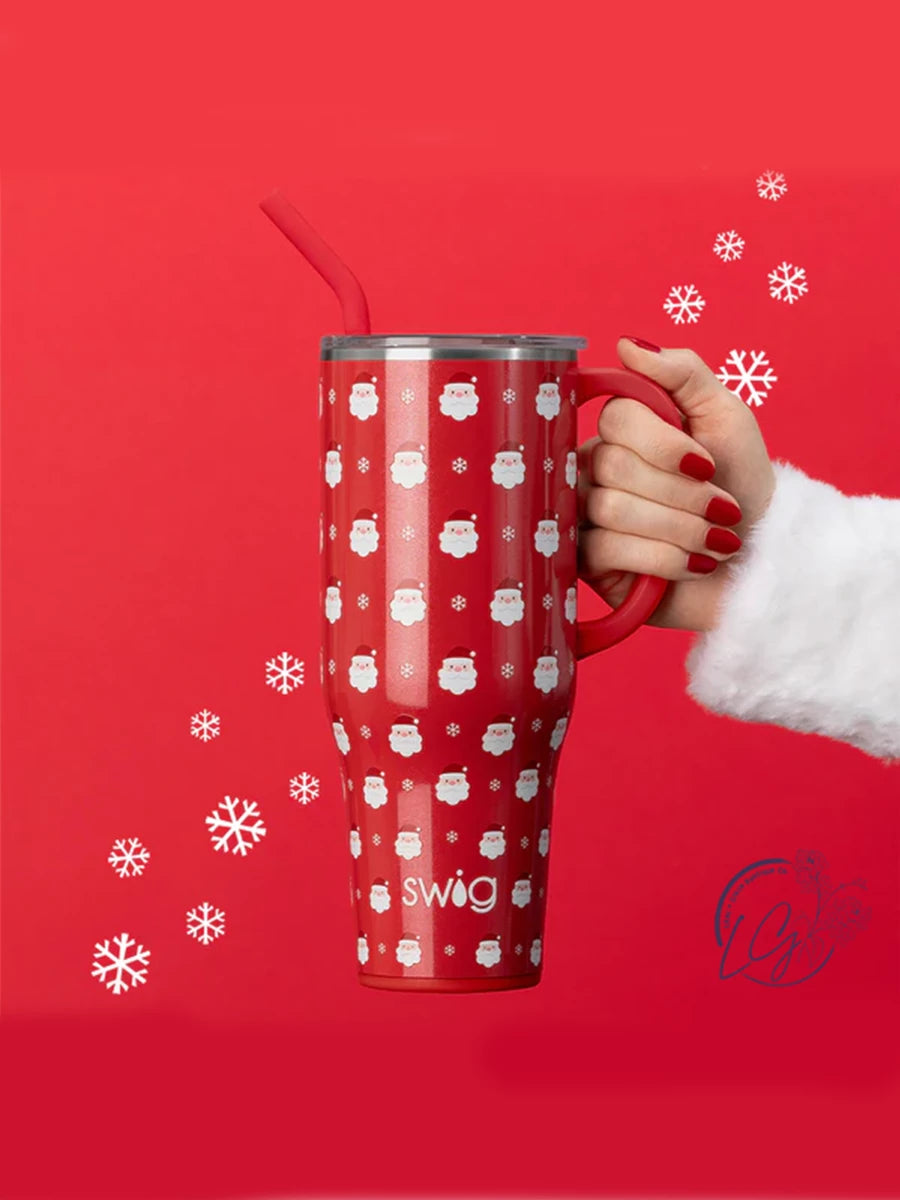 Chic insulated mugs with lids-Santa Baby Mega Mug By Swig Life