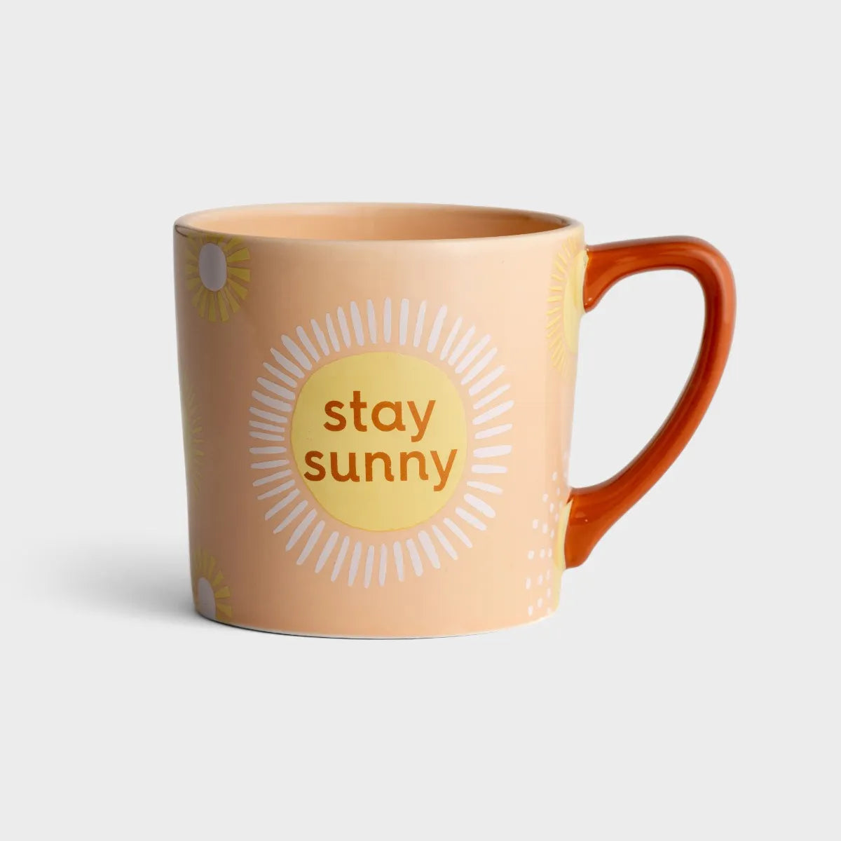 Stackable ceramic cups for storage-Stay Sunny Mug