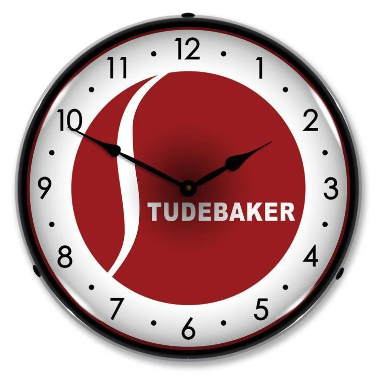 Lightweight decorative trays for coffee tables-Studebaker Backlit LED Clock