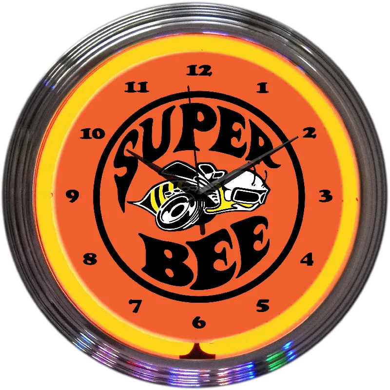 Designer table runners for dining-Super Bee Neon Clock