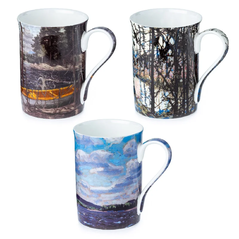 Stylish bamboo tumblers for eco-lovers-Tom Thomson 3 Mug Bundle