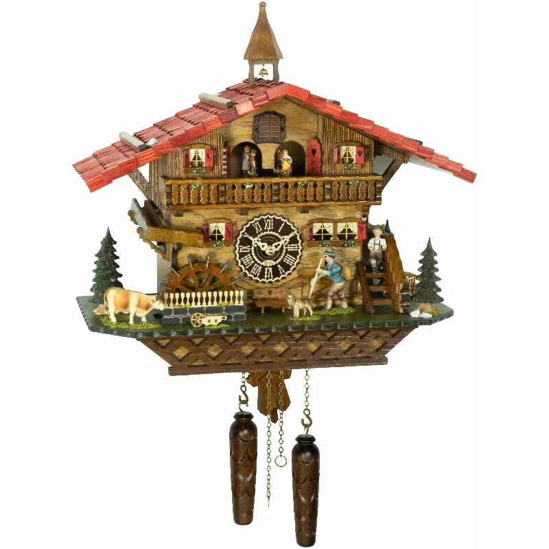 Soft-touch woven throws-Trenkle Cuckoo Clock 4267 QMT Chalet-Style 46cm