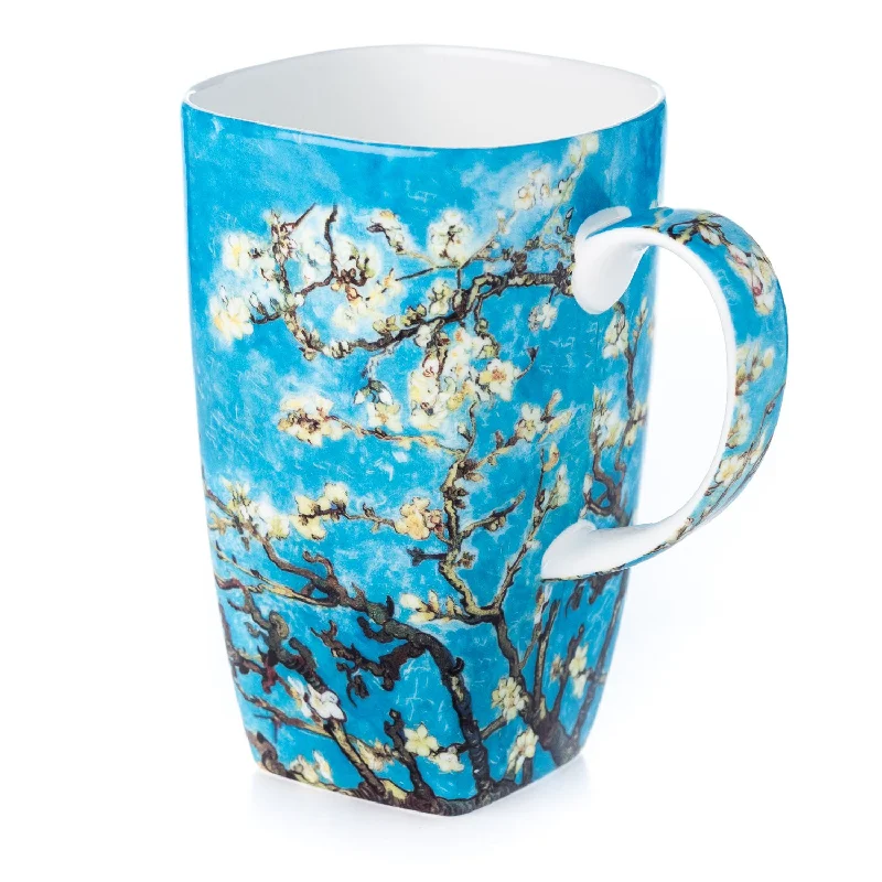 Designer ceramic cups with lids-Van Gogh Almond Blossom Grande Mug