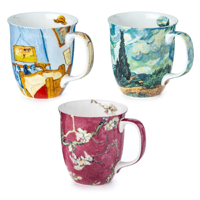 Casual plastic mugs for picnics-Van Gogh Encore 3 Mug Bundle