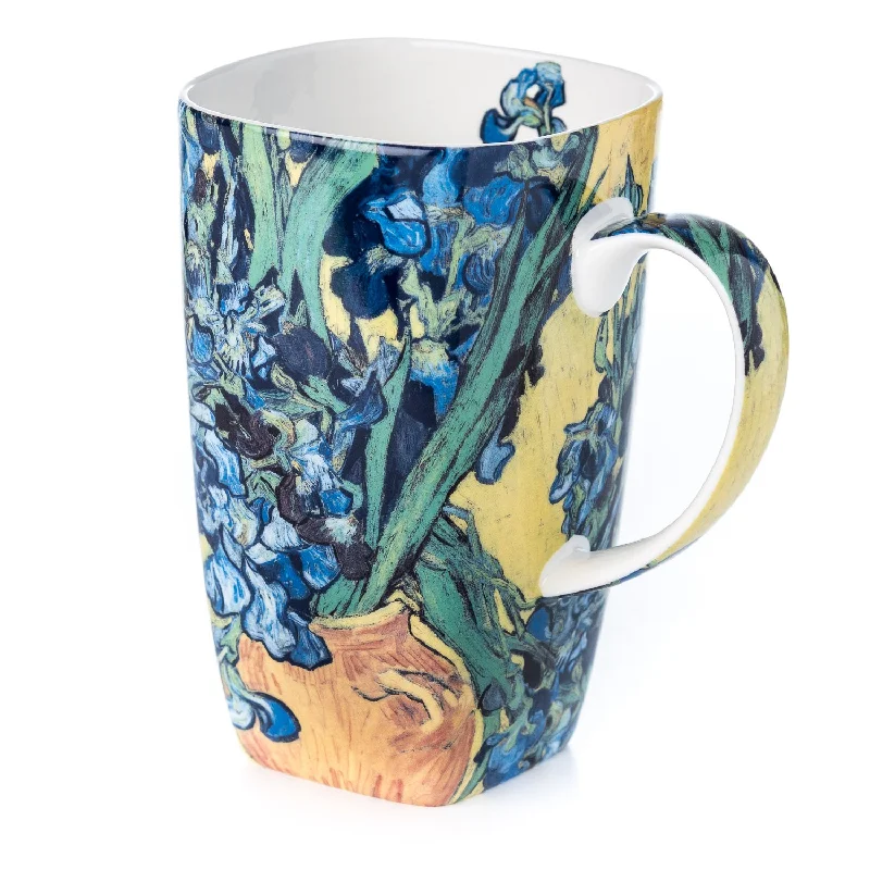 Classic white coffee cups-Van Gogh Irises Grande Mug