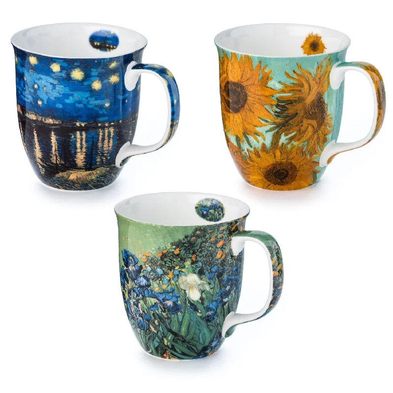 Small stainless steel tumblers-Van Gogh Original 3 Mug Bundle