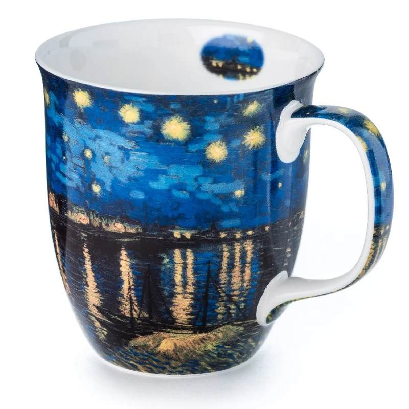 Vintage-inspired glass cups-Van Gogh Starry Night over the Rhone Java Mug