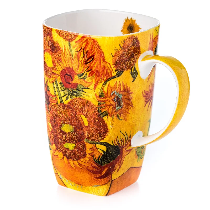 Luxury glass tumblers for water-Van Gogh Sunflowers Grande Mug