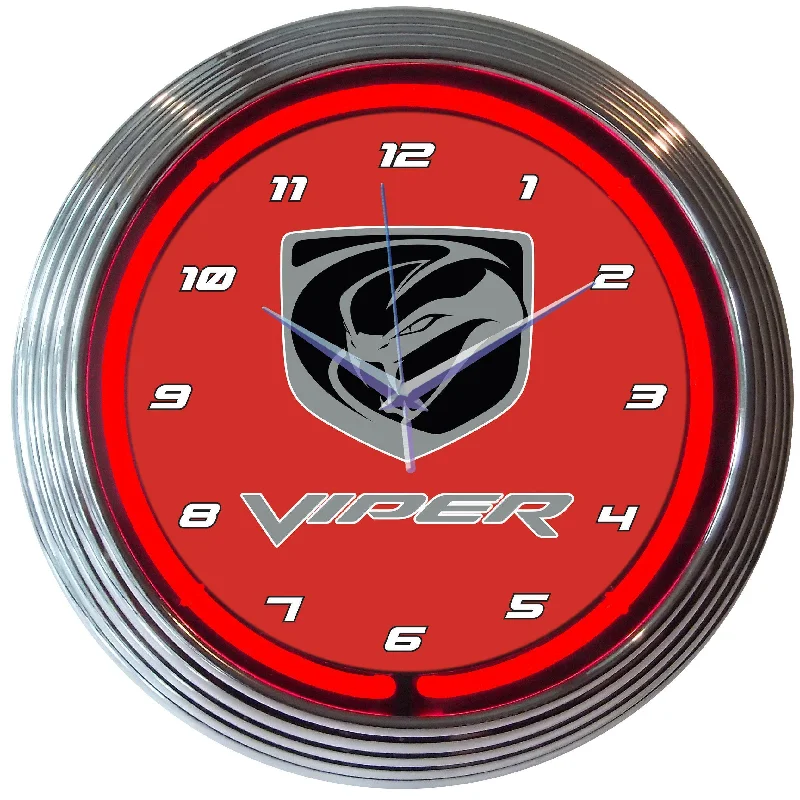 Elegant silk curtains for windows-Viper Neon Clock