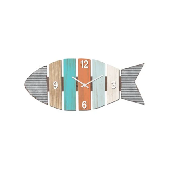 Affordable throw pillows for sofas-Wall Clock - Colourful Fish