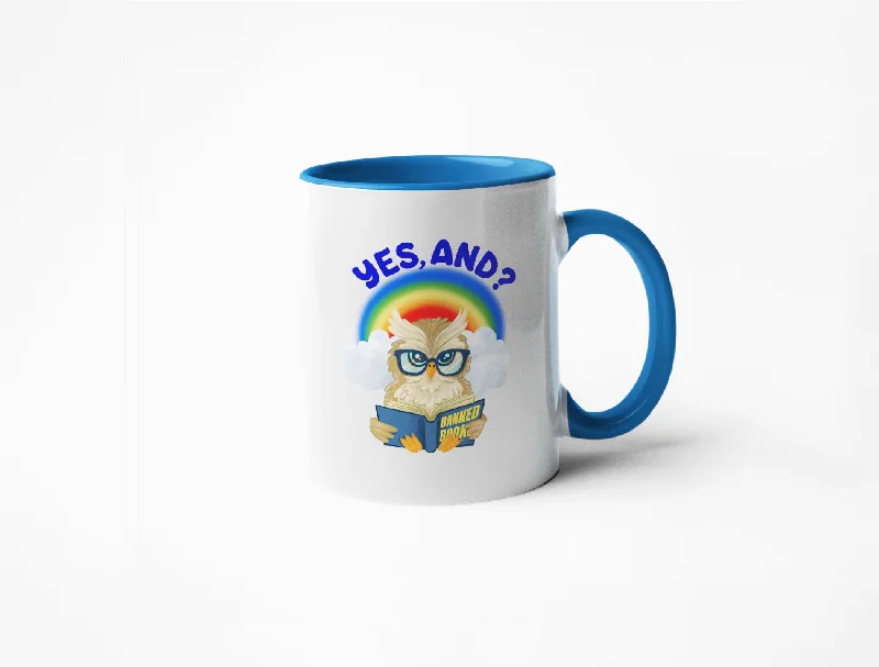 Retro-style coffee mugs for home-Yes, And? Storybook Character - Banned Books - Mug