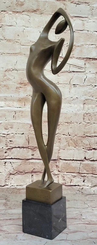 Soft knitted throws for winter-Abstract Female Lady Woman Hot Cast Bronze Statue by Miguel Lopez