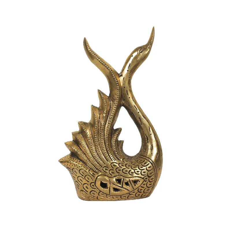 Elegant glass wall art-BRASS SWAN