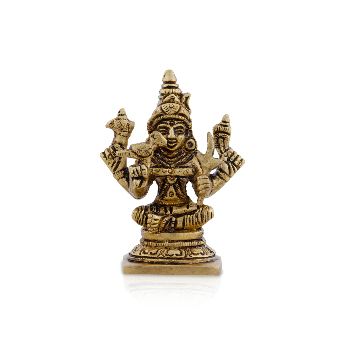 Classic white picture frames-Kamakshi Idol - 3 x 2.5 Inches | Brass Idol/ Kamatchi Amman Statue for Pooja/ 160 Gms Approx