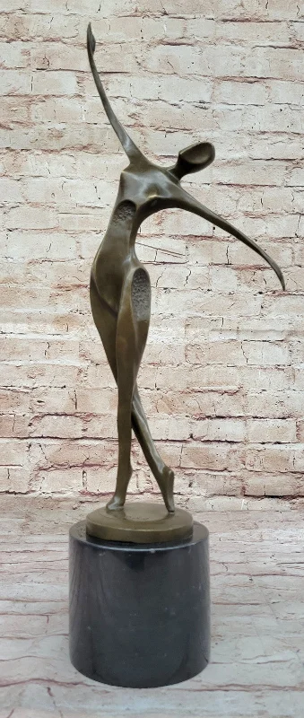 Oversized rugs for open spaces-Milo`s Hot Cast Figurine: Modern Art Mid Century Woman Dancer Bronze Statue