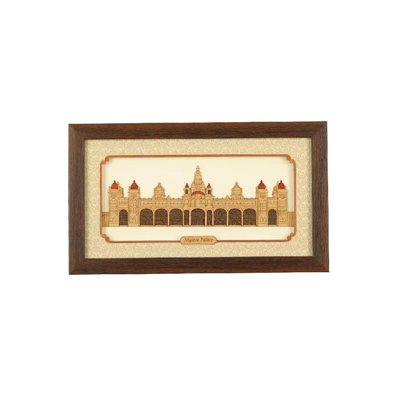 Trendy pastel wall decor-Mysore Wooden Carving Frame