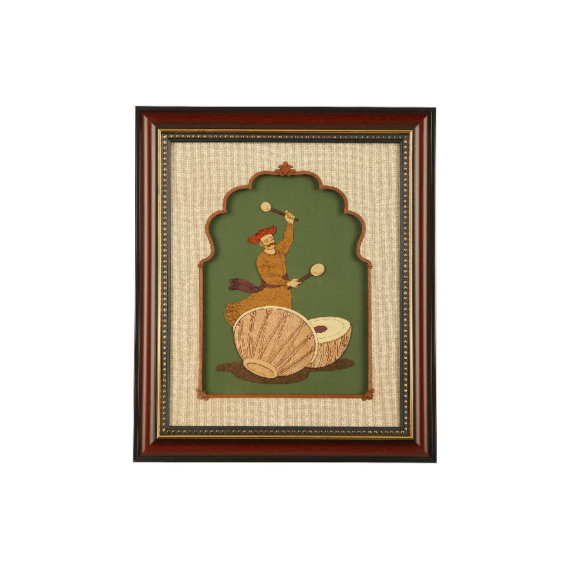 Retro-style wall art for kitchens-Nagar Wooden Carving Frame