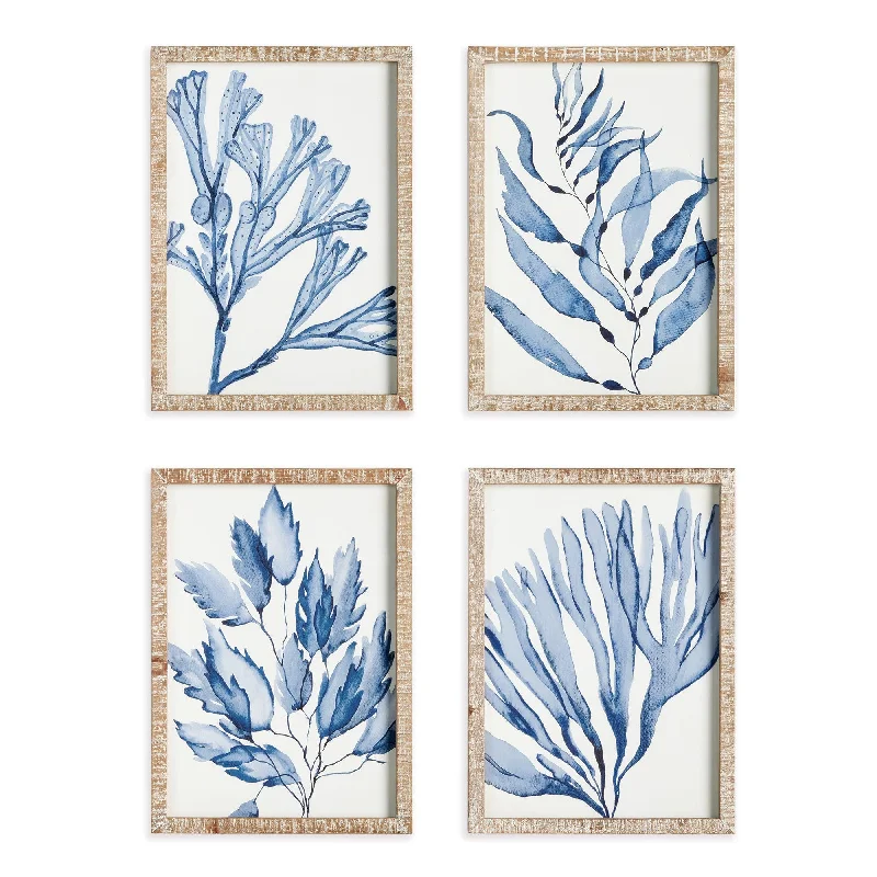 Mini wall art for bathrooms-Marine Prints - Set of 4