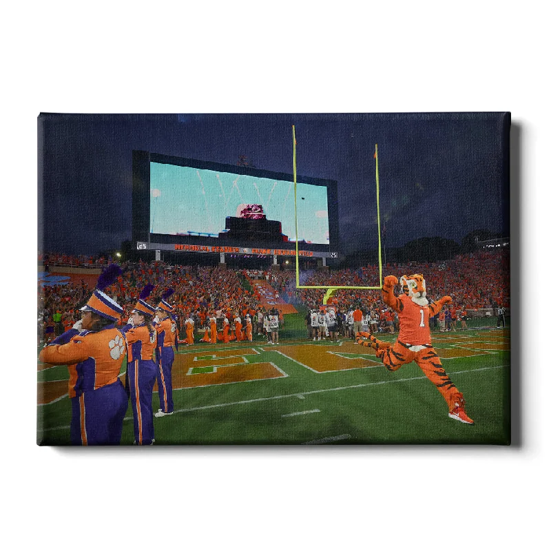 Designer ceramic planters with stands-Clemson Tigers - Entering Howard Field