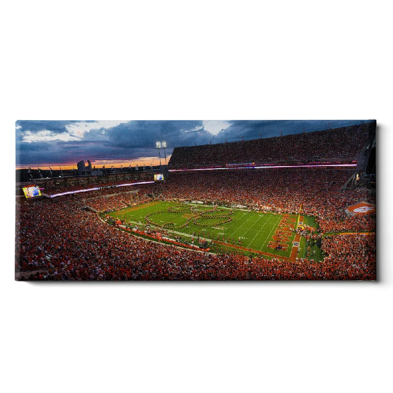 Structured ceramic planters-Clemson Tigers - Tiger Paw Sunset Panoramic