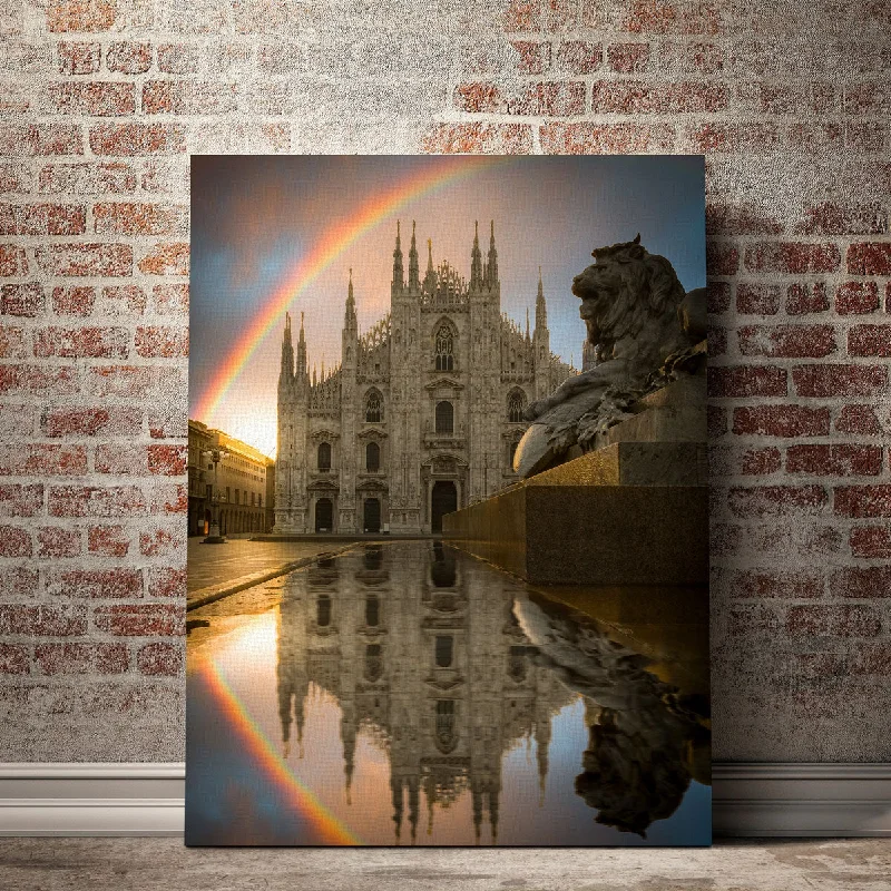 Classic white picture frames-Rainbow in Milan