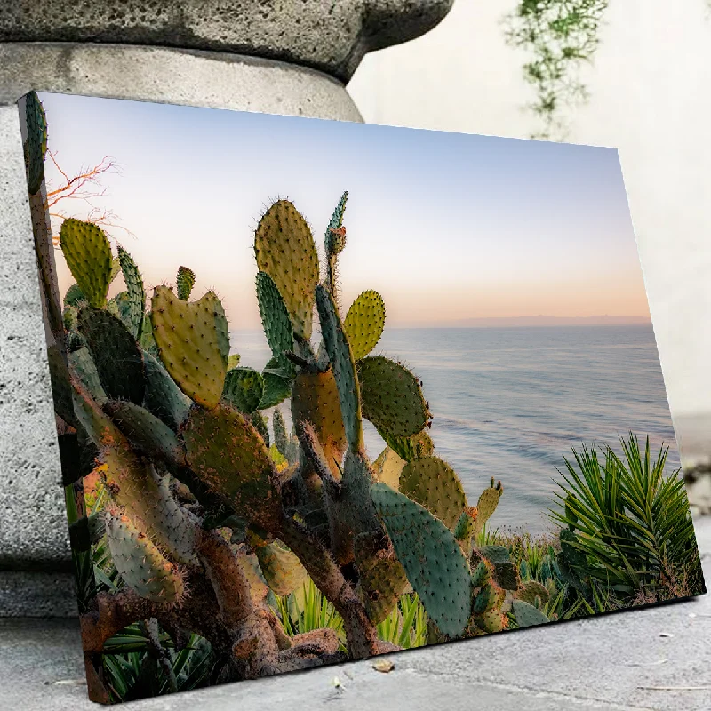 Trendy holographic decor pieces-Sunset Cactus