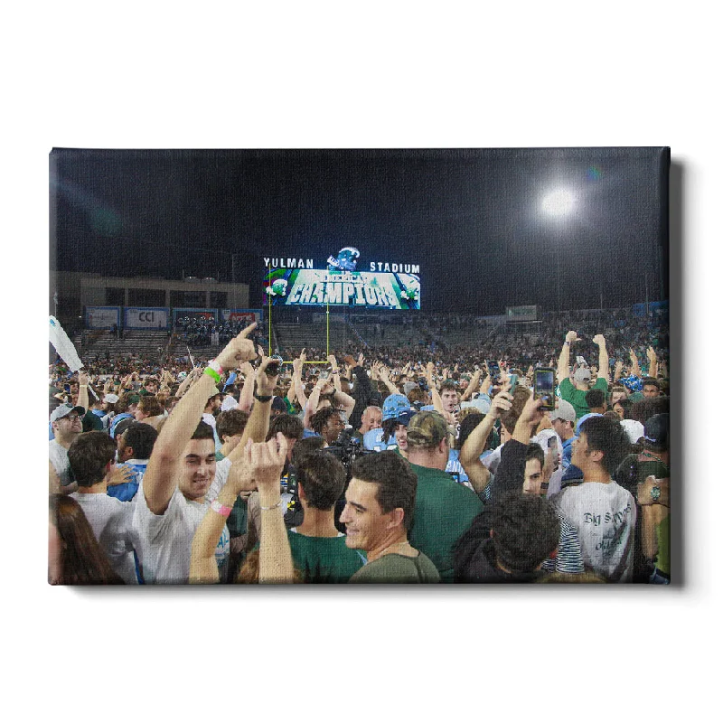 Boho-inspired area rugs-Tulane  Green Wave - Tulane Fans Storm the Field