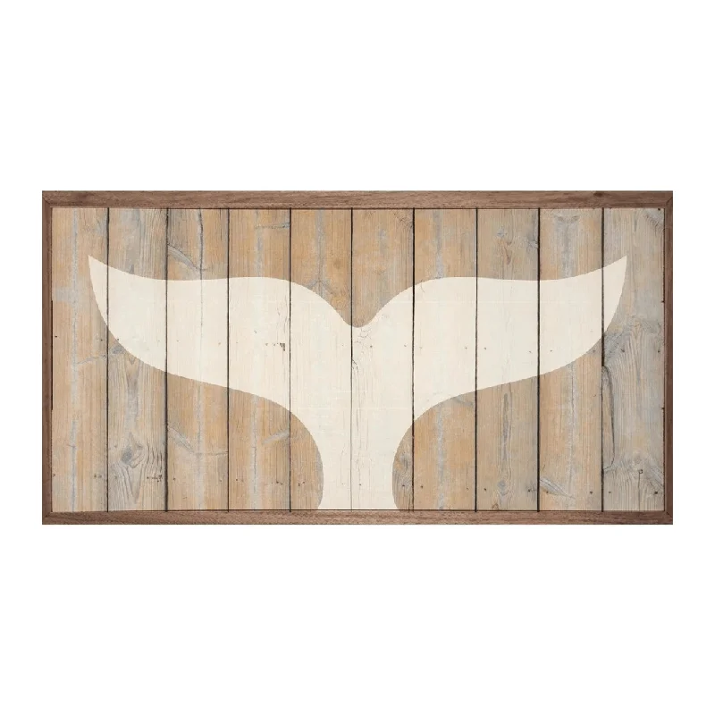 Foldable room dividers for privacy-Whale Tail Hardwood Wall Art