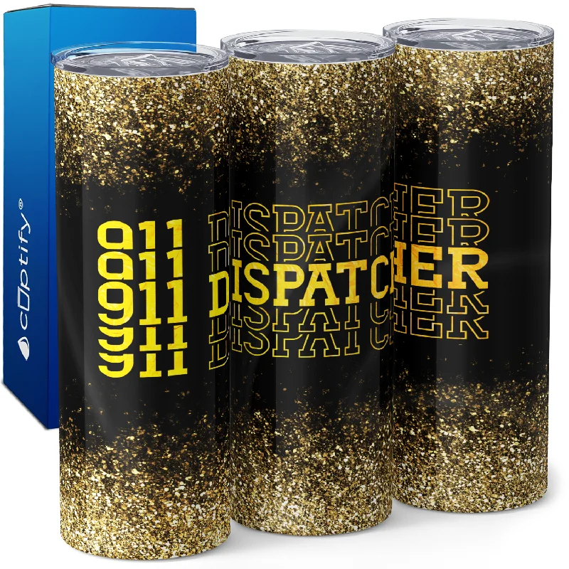 Mini travel cups for hot drinks-911 Dispatcher 20oz Skinny Tumbler