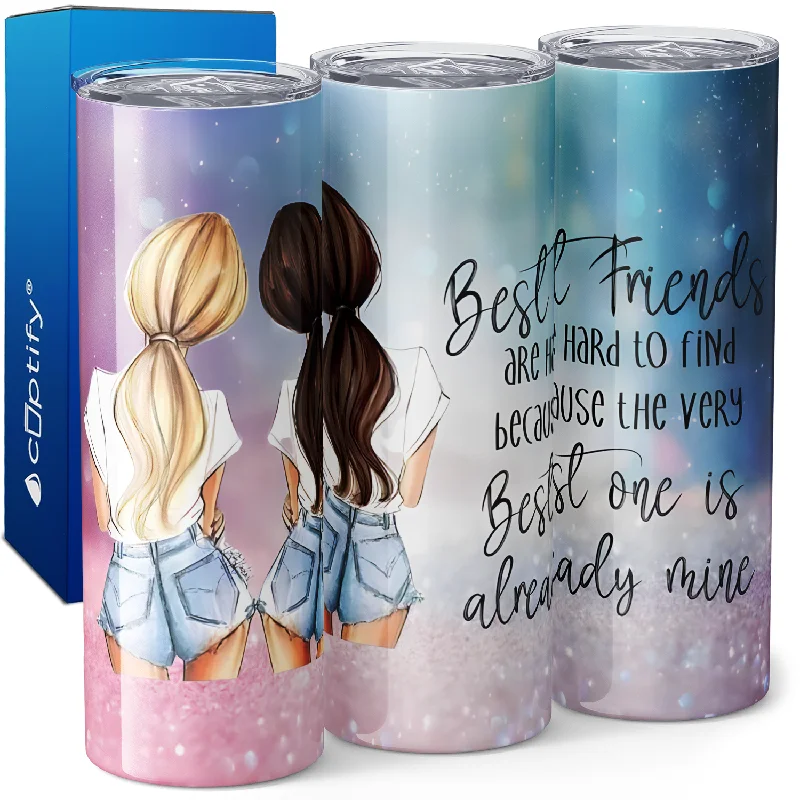 Large capacity water tumblers-Best Friends are Hard To Find 20oz Skinny Tumbler