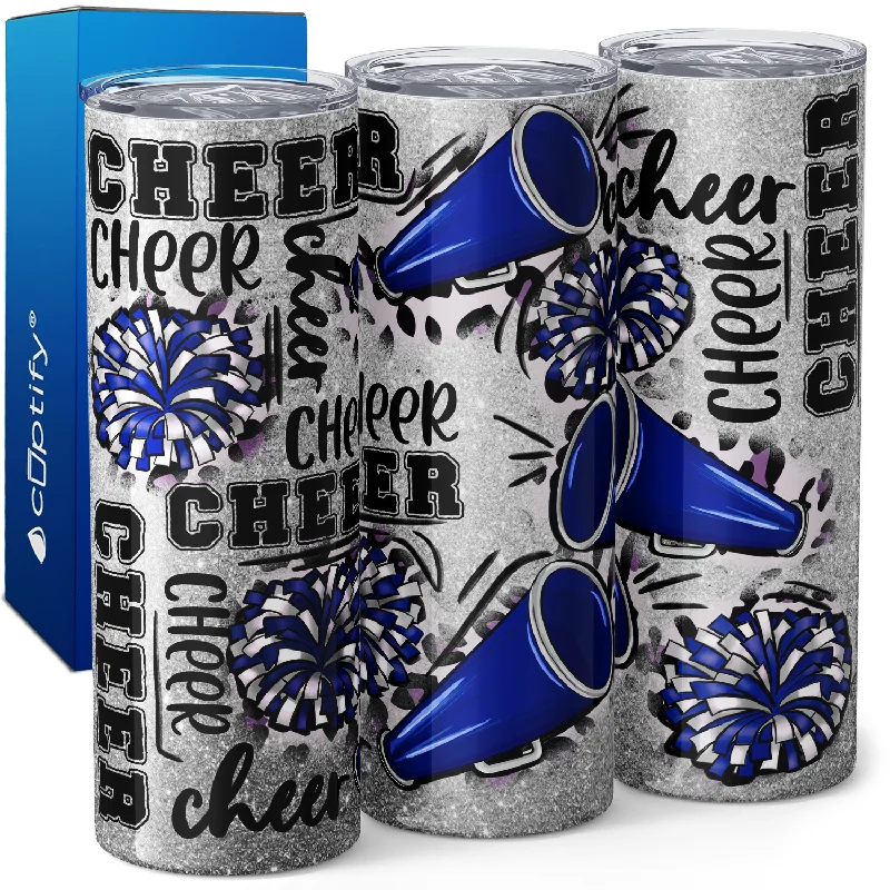 Stylish insulated tumblers for office-Cheerleader Cheer Pom Pom 20oz Skinny Tumbler