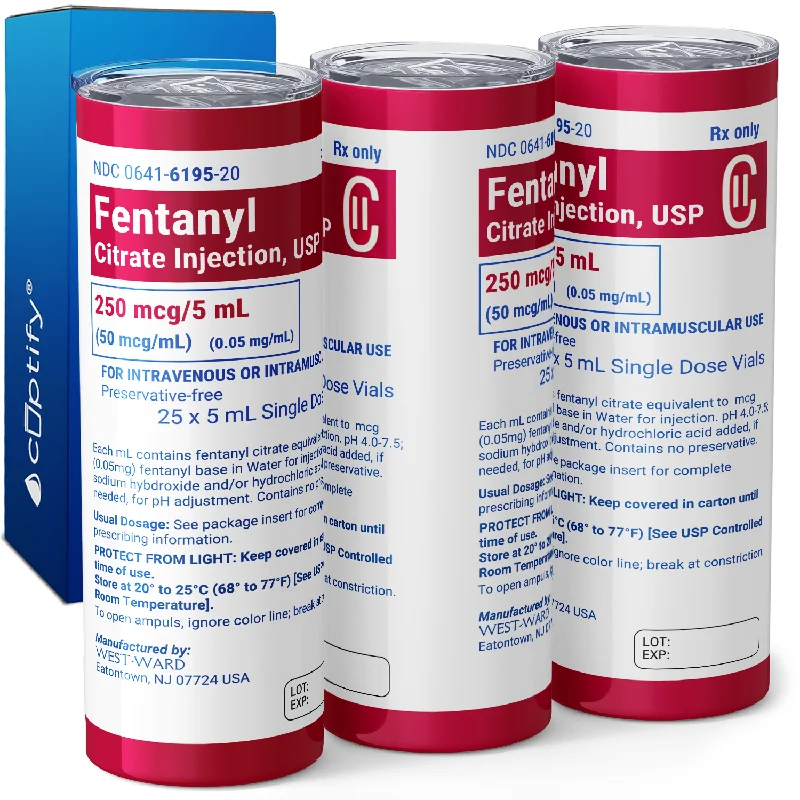 Reusable plastic cups with lids-Fentanyl Citrate Injection 20oz Skinny Tumbler