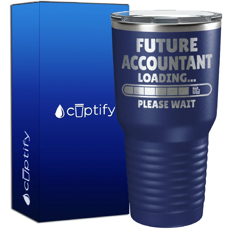 Vintage-inspired glass cups-Future Accountant Loading 30oz Accountant Tumbler