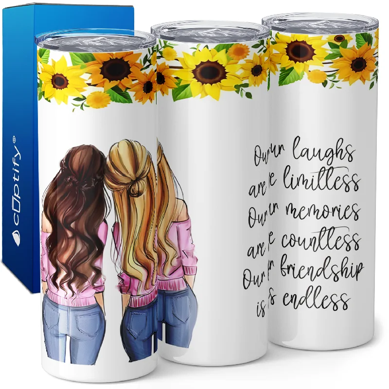 Bright colored tumblers for summer-Our Laughs are Limitless 20oz Skinny Tumbler